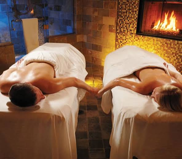 Couple massage — relaxation room